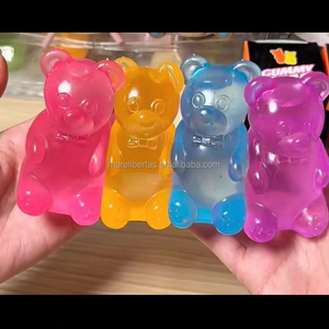 ตุ๊กตาหมีใสบีบได้: ของเล่นบีบคลายเครียดน่ารักสำหรับเด็กและผู้ใหญ่ หมีบีบนุ่มพิเศษบรรจุน้ำตาล - Product Image 5