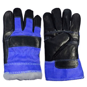 Guantes de seguridad de cuero de grano de piel de vaca de alta resistencia Protección de manos industrial Durable y resistente a la abrasión - Product Image 6