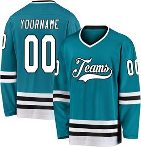 Fabricante de camisetas de hockey sobre hielo OEM personalizado logotipo bordado profesional aparejo de sarga fábrica al por mayor jugador equipo uniforme - Product Image 2