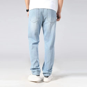 Pantalones vaqueros de pierna recta a rayas para hombre, de calidad superior, personalizados con su propio diseño, ajuste holgado, precio asequible, novedad - Product Image 5