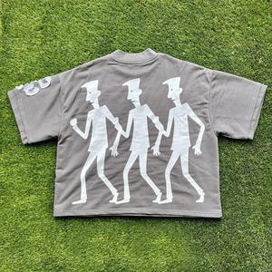 Nueva llegada 2024 artículo de manga corta hombres lavado ácido camiseta mejor transpirable tela ligera hombres lavado ácido camiseta - Product Image 4