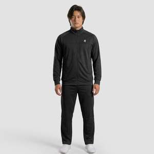เสื้อเชิ้ตสีดำแบบมีซิป คอตั้ง ทรงปกติ สำหรับฤดูใบไม้ร่วง - Product Image 2