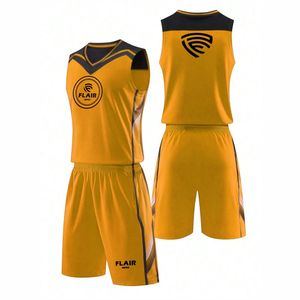 Ensemble de maillots de basket-ball de haute qualité pour hommes impression numérique personnalisable chemise de sport respirante hauts shorts grande taille - Product Image 3