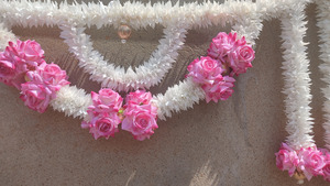 ดอกไม้บานใหญ่ดอกกุหลาบดอกมะลิแขวนผนังของตกแต่งประตูบ้านม่านแขวนเทศกาลดิวาลิตกแต่งงานแต่งงานของขวัญขึ้นบ้านใหม่ - Product Image 3