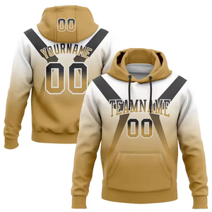 Pull-over à capuche en coton mélangé pour hommes avec impression d'équipe personnalisée, uniforme chaud pour l'entraînement ou la salle de sport, vente en gros - Product Image 2