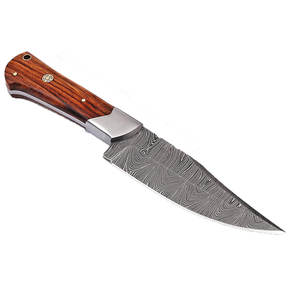 Cuchillo de chef de acero de Damasco de alta calidad para uso en la cocina hecho en fábrica con Funda de cuero a bajo precio - Product Image 1
