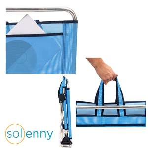 <b>Beach</b> <b>Chair</b> With Back Pocket and Carrying Handles <b>Low</b> <b>Chair</b> | <b>Beach</b> <b>Chairs</b> | Outdoor Design Furniture Ready to Ship From Spain - Product Image 4