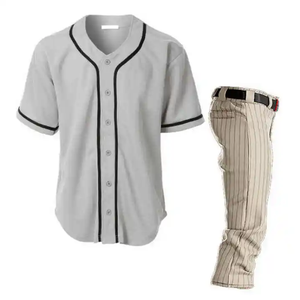 Ropa deportiva superventas nuevo diseño Slim Fit hombres uniforme de béisbol/precio barato color sólido hombres uniforme de béisbol - Product Image 1