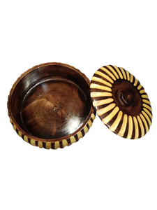 Pot à chaud en bois dépouillé au look élégant boîte à chapati boîte à riz garde les aliments au chaud et les casseroles fraîches pour la cuisine à domicile restaurant - Product Image 3