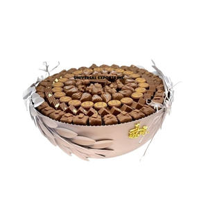 Cuenco de chocolate de diseñador de metal Forma redonda Cuenco dulce de lujo Diseñador de Venta caliente Nuevo cuenco de chocolate de metal - Product Image 1