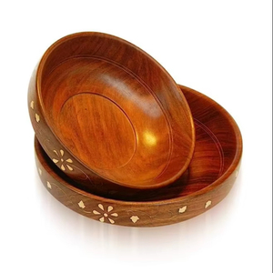 Vente en gros de bols de service en bois pour biscuits aux noix Bol de service en bois pour la maison et l'hôtel de Falak World Export - Product Image 2