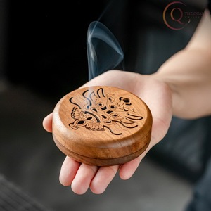 Caja Decorativa de Madera para Incienso Religioso, para Meditación en el Hogar, Recolector de Ceniza, Duradera y Natural, para Uso con Incienso Indio - Product Image 1