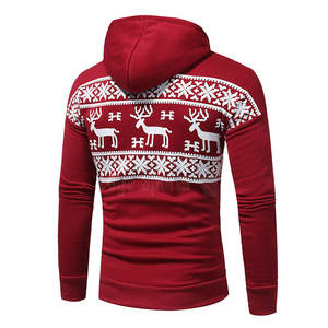 Vente en gros de services OEM Sweats à capuche de Noël au meilleur design Sweats à capuche de Noël légers et de couleur unie - Product Image 2
