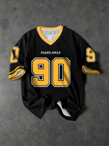 Uniforme de football américain 7v7 de haute qualité en gros - Impression personnalisée par transfert thermique, respirant, manches courtes pour l'été - Product Image 3