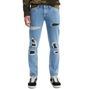 Jeans Levi's da Uomo 511 Slim Fit Rip Repair Blu Stonewashed in Denim, Taglia 32X34, Stile Vintage Hip Hop, Lavaggio Scuro per l'Inverno - Product Image 1