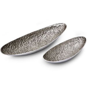 Plateau de service décoratif en métal martelé doré de luxe, bord perlé, octogonal, pour table basse, plateau de service en laiton antique - Product Image 3