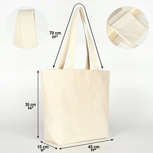 Sac fourre-tout en toile de 10 oz, résistant à l'eau et laminé, couleur unie, 17 x 14 x 6 (45 x 35 x 15 cm) - Product Image 2