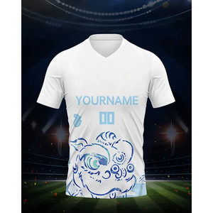 Maillots de football américains pour adultes de haute qualité, service de découpe automatisée, vêtements de football, couleur blanche - Product Image 2