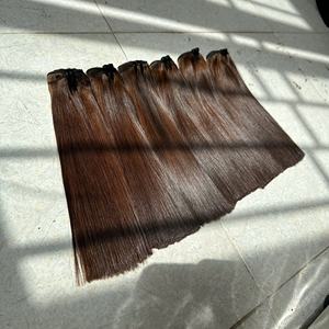 Bundle de couleur brune os naturel droit Super Double dessiné brut 100% Extensions de cheveux humains vietnamiens donneur unique vierge - Product Image 1