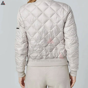 Chaqueta Bomber Deportiva de Lona para Hombre, Diseño Nuevo, Venta al Por Mayor, Personalizable, 100% Algodón Blanco, Transpirable, Cuello Alto, Invierno - Product Image 2