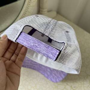 Casquette de camionneur décontractée ajustable de couleur violette pour femme, avec logo brodé, en tissu de coton, fabrication vietnamienne, marque privée - Product Image 3