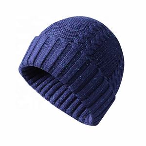 Winter <b>Hats</b> Y2K Style Unisex Knit Beanie Warm Rubber Patch Jacquard Personalized 100% Wool Trendy Soft Cuffed Headwear for Beach - Product Image 2