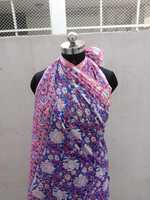 Bufanda de algodón India hecha a mano, chal de verano, Material Modal, estampado de bloque de mano, Pareo Floral, Sarong, ropa de playa Sexy, lote al por mayor