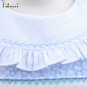 Conjunto Azul Personalizable para Niñas, Diseño Floral Geométrico Impreso en 3D, OEM ODM, Manga Larga, 100% Algodón, Corte en A, Ecológico, OEKO-TEX - Product Image 4