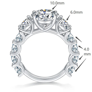 lab grown 14k White Gold Iced Out Custom VVS Moissanite Brilliant Cut for <b>Men</b> Women High Quality VVS Moissanite Diamond <b>Ring</b> - Product Image 4