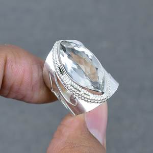 Topaze au citron pierre précieuse naturelle plaqué argent bague faite à la main pour hommes et femmes 925 argent massif topaze au citron bague en pierre en laiton - Product Image 1