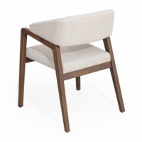 Chaise de salle à manger traditionnelle en teck massif, revêtement en tissu jute, accoudoirs durables, couleurs personnalisables, meubles pour la maison