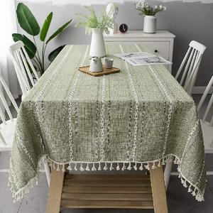 Woven stripe tablecloth Rectangle Floral Tablecloth For Banquet Home 100% pure cotton Custom Decorate <b>table</b> <b>cover</b> for Restaurant - Product Image 4