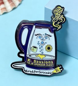 Épingles à revers en émail dur métallique personnalisées - Design de dessin animé peint pour les cadeaux d'anniversaire - Product Image 4