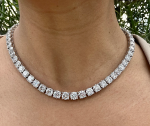 สร้อยเงินชุบแพลตตินัม ประดับเปลือกหอยเลี้ยงในห้องปฏิบัติการ 50 กะรัต ทรงกลมเจียระไนแบบบริลเลียนท์ จี้ทรงเรขาคณิตทันสมัยสำหรับผู้ชาย เหมาะสำหรับงานแต่งงานและงานหมั้น - Product Image 3