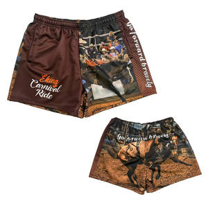 Short de sport en maille imprimé par sublimation avec poches zippées Vêtements de football pour hommes, design personnalisé - Product Image 1