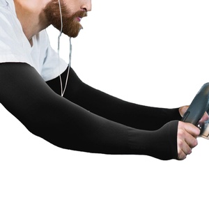 Water Resistant Sweat-Wicking Logo UV Protection Cooling Eco-Friendly Water Resistant Arm Sleeves for Basketball Running - Product Image 1