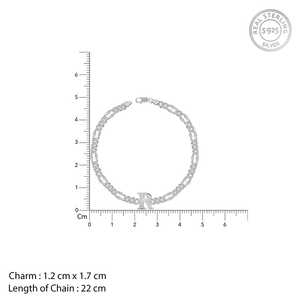 Breloque personnalisée en argent avec initiale pour bracelet, un cadeau élégant et significatif pour lui - Product Image 5