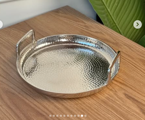 Grossiste Inde Plateaux décoratifs en acier inoxydable or et argent avec bols en forme de fleur polie brillante - Product Image 3