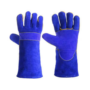 ถุงมือหนังระบายอากาศ ป้องกันไฟฟ้าสถิต ทนต่อการฉีกขาด เนื้อเรียบ ไม่มีแป้ง สำหรับทำสวน เชื่อมโลหะ ความหนา 11 ออนซ์ ขนาด 14 นิ้ว - Product Image 5