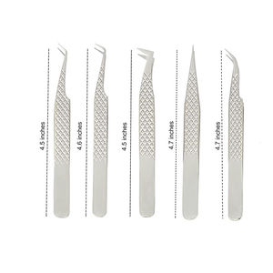 Pince à cils en acier inoxydable de qualité supérieure avec pointe lisse antimagnétique Longueur de 10mm pour les techniciens de cils - Product Image 2