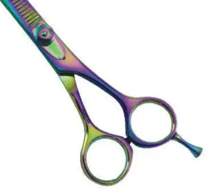 Prix ajustables Vente premium Ciseaux amincissants multicolores Ciseaux de coupe de cheveux en acier inoxydable de qualité pure - Product Image 4