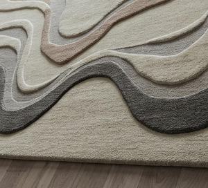 Carpet Rugs Floral Handmade 100% high Fine Wool Tufted Abstract Area White Rug for Kids <b>Room</b> Bedroom Custom Living <b>Room</b> Rug - Product Image 6