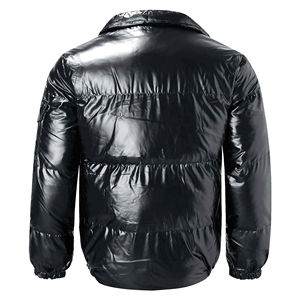 Chaqueta acolchada con capucha brillante a la moda para hombre, ligera, impermeable, cálida para invierno, superventas, estilo Formal, cierre de cremallera - Product Image 3