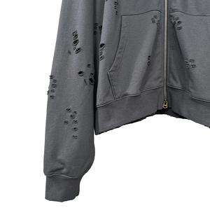Hoodies et Sweat-shirts Homme Oversize Vintage Personnalisés Imperméables à Fermeture Éclair, Effet Délavé et Vieilli, Confort Extérieur, Fabricants - Product Image 2