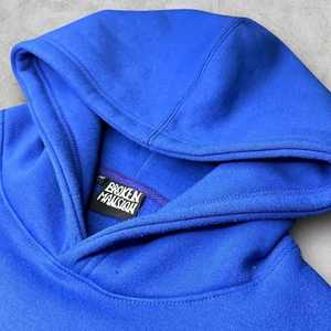 Sudadera de algodón pesado de gran tamaño con gráfico de invierno, sudadera con cremallera con estampado de pantalla gruesa, sudaderas con capucha de lana recortadas con cremallera cuadrada para hombres - Product Image 2