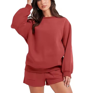 Customized logo perfect cutting unique style top manufacturer <b>Men</b> <b>Fleece</b> <b>shorts</b> sets OEM unisex Sweat Suits Set With Logo - Product Image 5