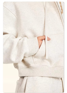 Sweats élégants pour femmes doux léger confort avant fermeture à glissière complète Fitness Hoodie pour femmes - Product Image 6