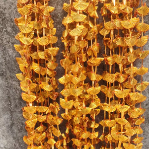 Golden Gota Bunches Guirnaldas para configuración de escenario Decoración de techo Telón de fondo de boda y cadena decorativa para Mandap y decoración de templo - Product Image 1