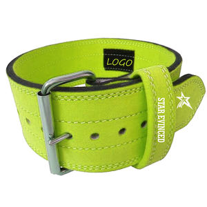 Customizable Logo Leather <b>Powerlifting</b> and Weight Lifting <b>Belt</b> with Quick Release Buckle for Fitness Training - Product Image 2