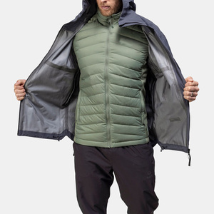 แจ็กเก็ตซิปทนทานสำหรับผู้ชาย, เสื้อแจ็กเก็ตกันน้ำมีซิปมีฮู้ดเสื้อแจ็คเก็ตทันสมัยปรับแต่งโลโก้ได้ - Product Image 3